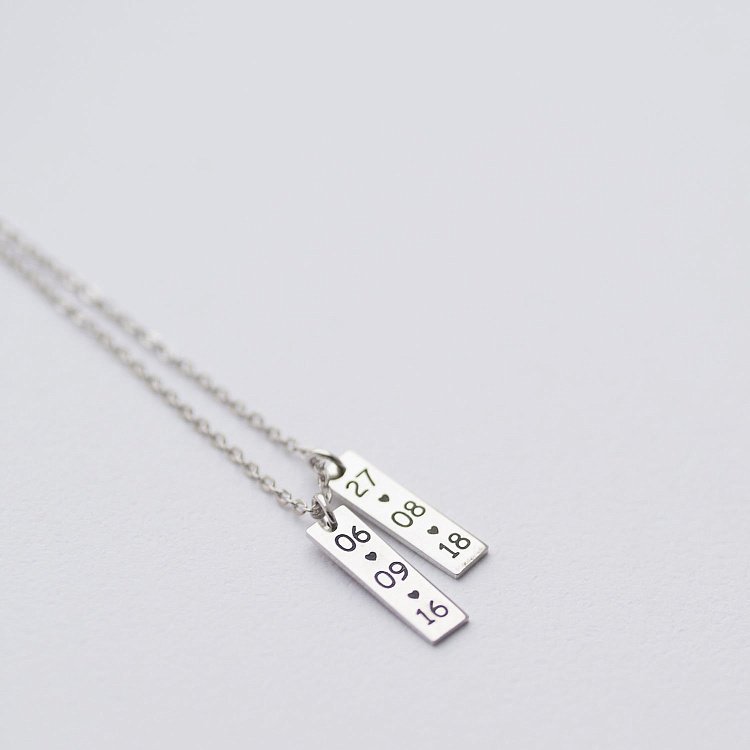 Срібне кольє "Символ" з гравіюванням (подвійне) 18981 від ювелірного магазину Онікс - 6