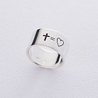 Серебряное кольцо с гравировкой "Моя вера - моя любовь!" 112143вер от ювелирного магазина Оникс - 4