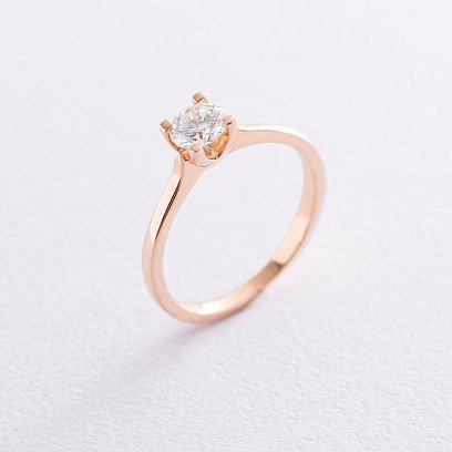 Золотое помолвочное кольцо с бриллиантом кб0230