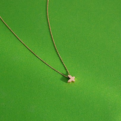 Золотое колье Бабочка кол01544 №3