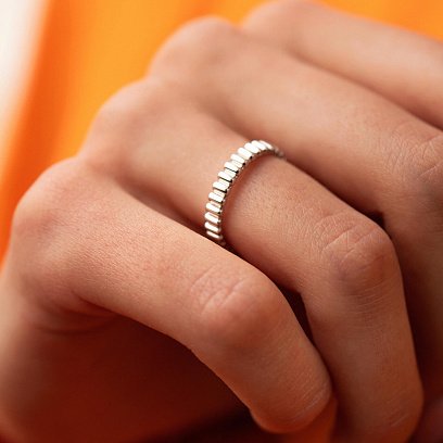 Кольцо "Бриттани" в белом золоте к07414 №4