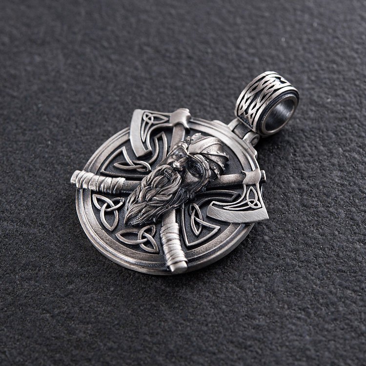 Срібний кулон "Вікінг із сокирами" 266 від ювелірного магазину Онікс - 10