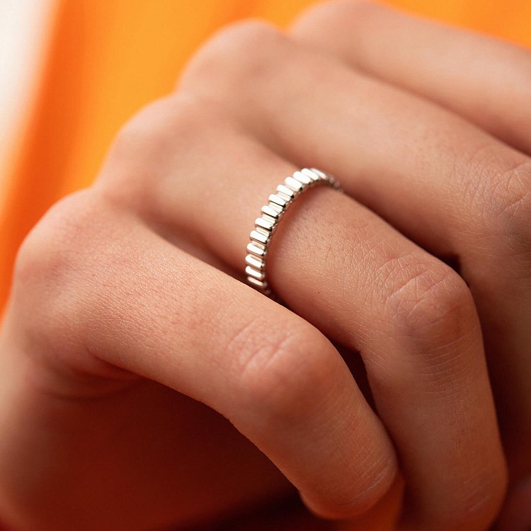 Кольцо "Бриттани" в белом золоте к07414 от ювелирного магазина Оникс - 5