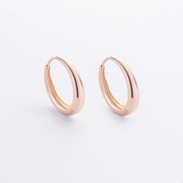 Сережки "Овальні" у червоному золоті с08562 від ювелірного магазину Онікс