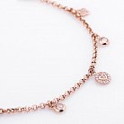 Золотий браслет на ногу з фіанітами б02579 от ювелирного магазина Оникс - 2