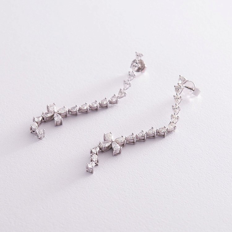 Золоті сережки (діамант) сб0269ar від ювелірного магазину Онікс - 2