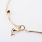 Золотой браслет на ногу "Дельфин" б00755 от ювелирного магазина Оникс - 1