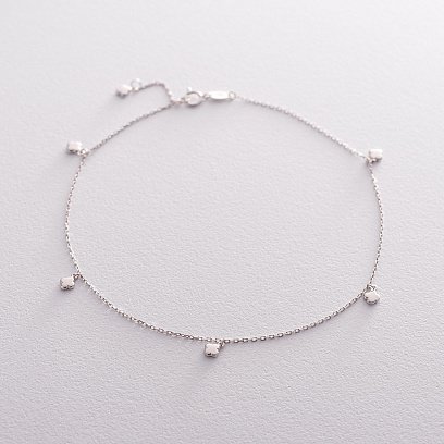 Золотий браслет на ногу "Конюшина" б04217