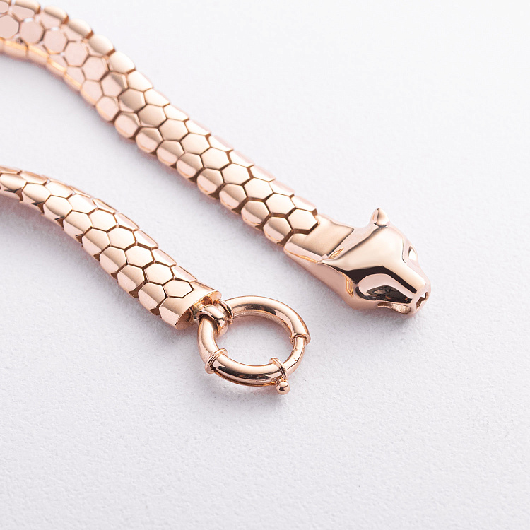 Браслет "Пантера" у червоному золоті б05811 від ювелірного магазину Онікс - 2