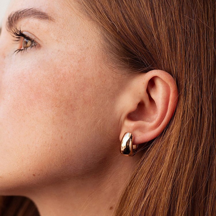 Сережки "Грація" у червоному золоті с08955 від ювелірного магазину Онікс - 1