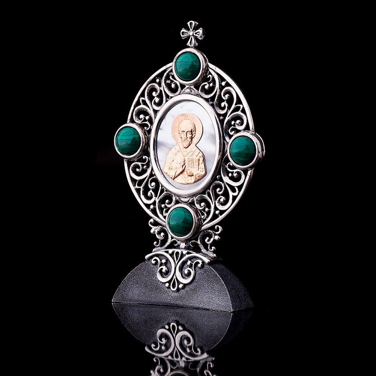 Ікона "Св. Миколай Чудотворець" 23450 від ювелірного магазину Онікс