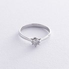 Помолвочное кольцо с бриллиантом (белое золото) 220611121 от ювелирного магазина Оникс - 4