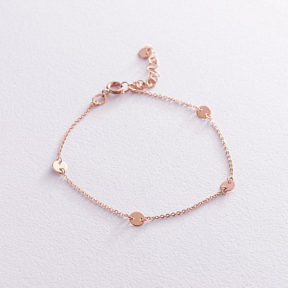 Золотий браслет з монетками 820155