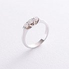 Кольцо в белом золоте с бриллиантами 501715 от ювелирного магазина Оникс
