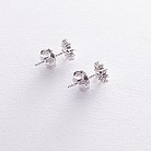 Золоті сережки-пусети з діамантами сб0268ar от ювелирного магазина Оникс - 2