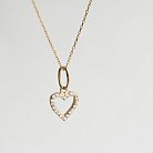 Золота підвіска "Серце" (фіаніти) п02908 от ювелирного магазина Оникс - 3