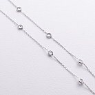 Серебряный браслет с фианитами на ногу 905-01592 от ювелирного магазина Оникс - 2