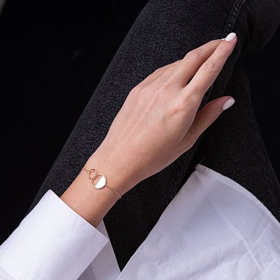 Золотий браслет "Переплетення" б04726 №2