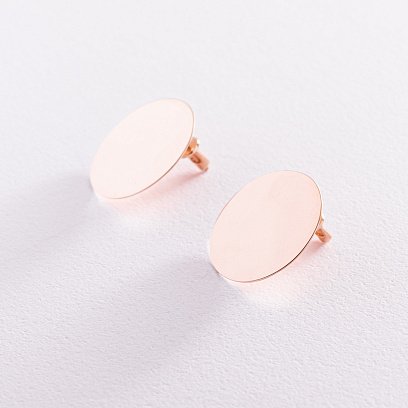 Сережки "Комети" в червоному золоті с07586 №5