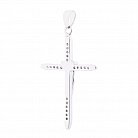 Срібний хрест з фіанітами 132001 от ювелирного магазина Оникс - 1