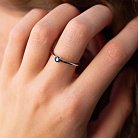 Золотое кольцо с синим сапфиром кб0110gl от ювелирного магазина Оникс - 4