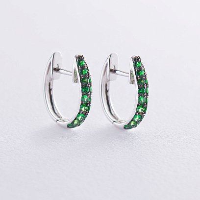 Золоті сережки (демантоїд) сб0254sth