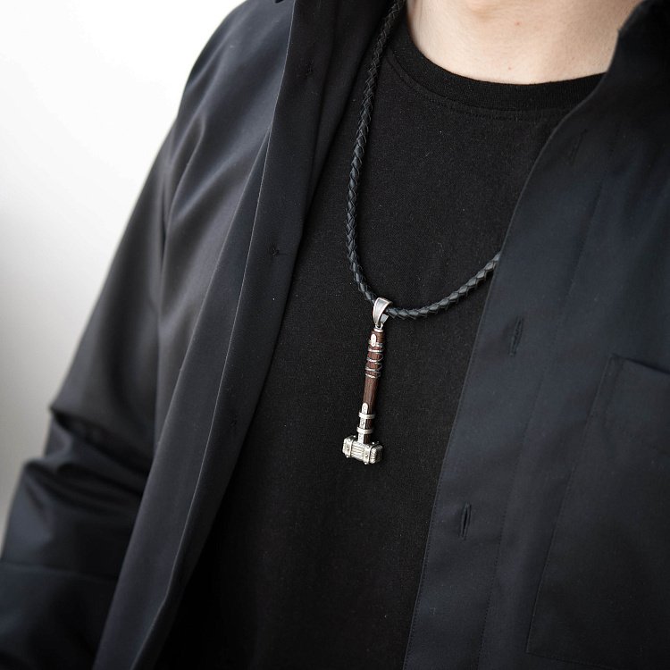 Серебряный кулон "Молот викинга" с эбеном 1116п от ювелирного магазина Оникс - 5