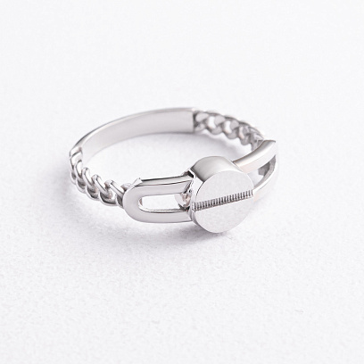 Кольцо "Love" в белом золоте к08528 №2