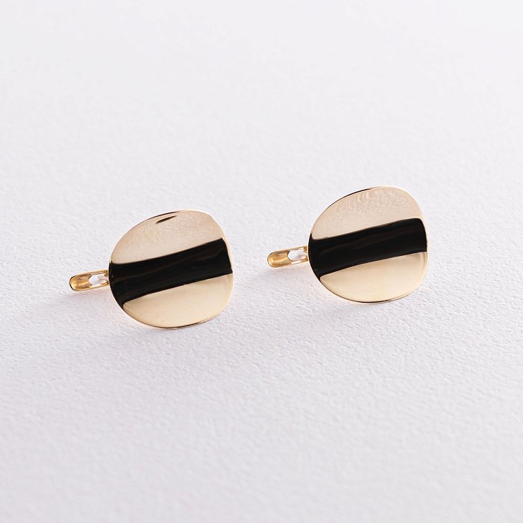 Сережки "Досконалість" в жовтому золоті 470085М від ювелірного магазину Онікс - 3