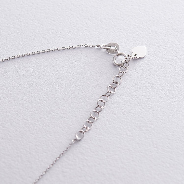 Серебряное колье "Сердечко" 181023 от ювелирного магазина Оникс - 1