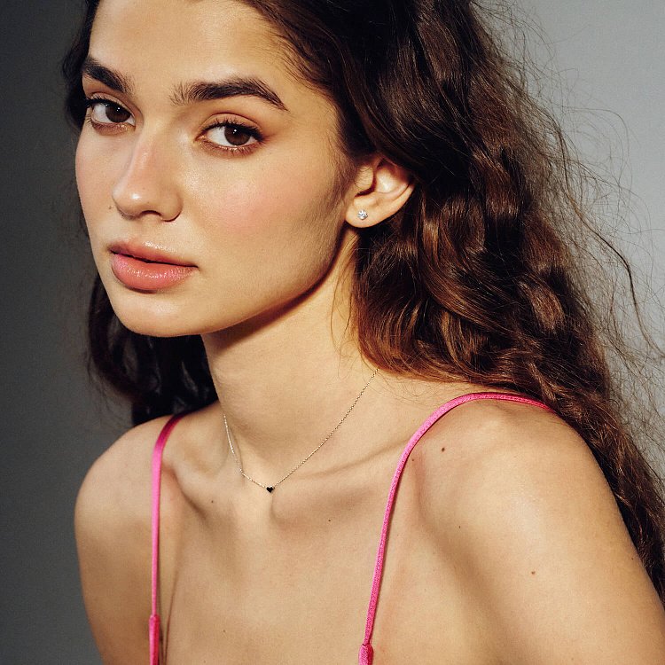 Кольє "Сердечко" в білому золоті  кол01771 від ювелірного магазину Онікс - 15