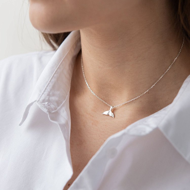 Срібне кольє "Хвіст кита" 181056 від ювелірного магазину Онікс - 5