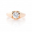 Золотое помолвочное кольцо с фианитом к04807 от ювелирного магазина Оникс - 2