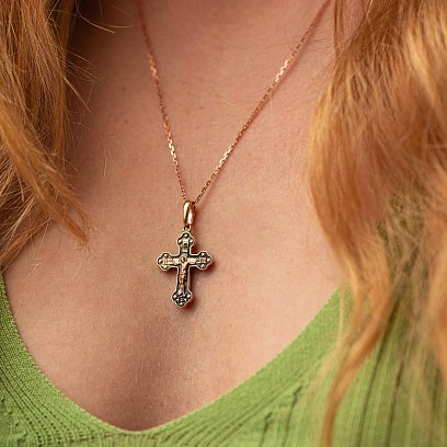 Православный крест "Распятие Христово. Молитва Да Воскреснет Бог" п01853 №4