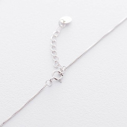 Серебряное колье с сердечком (эмаль) 18802 №7