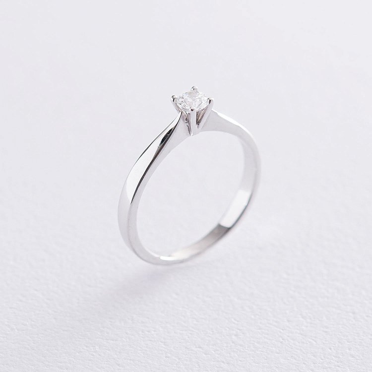 Золотое помолвочное кольцо (фианит) к06255 от ювелирного магазина Оникс