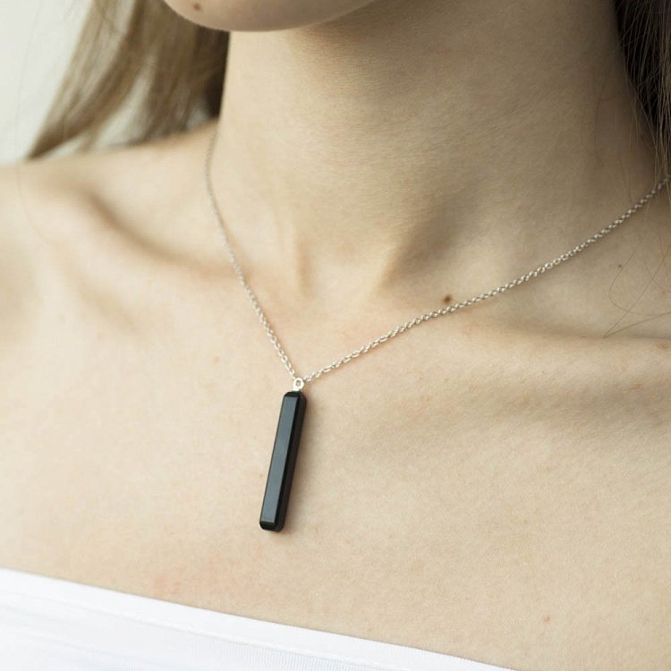 Срібні сережки з оніксом 122276 від ювелірного магазину Онікс - 3