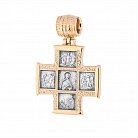Срібний хрест «Господь Вседержитель. Великомученик Пантелеймон зі сценами житія » 132302 от ювелирного магазина Оникс - 3