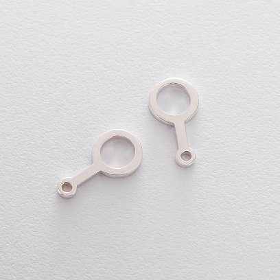 Срібні сережки-пусети "Оригінальність" 122508 №2