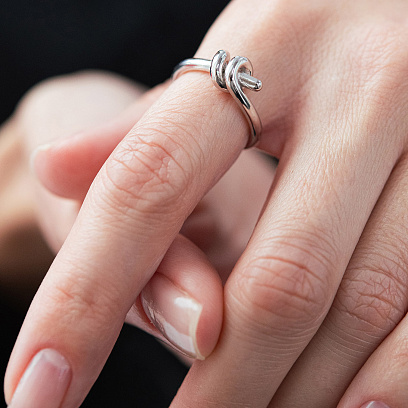 Серебряное кольцо "Узел" 1504 №3