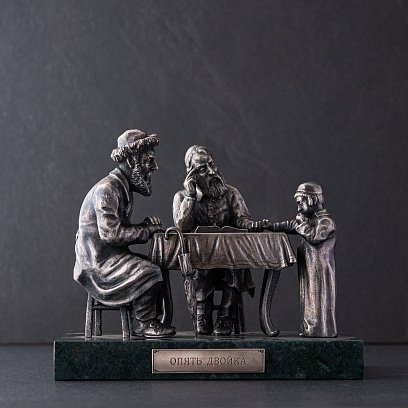 Срібна фігура ручної роботи "Опять двойка"  23152