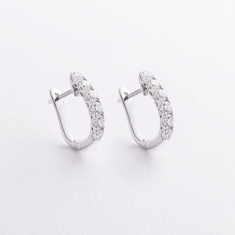 Золоті сережки з діамантами сб0648lg від ювелірного магазину Онікс