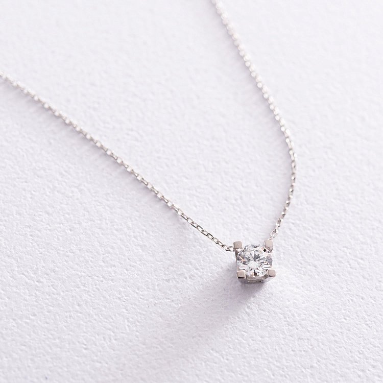 Золоте кольє з фіанітом кол01488 від ювелірного магазину Онікс - 3