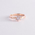 Помолвочное кольцо в красном золоте (фианиты) к06427 от ювелирного магазина Оникс