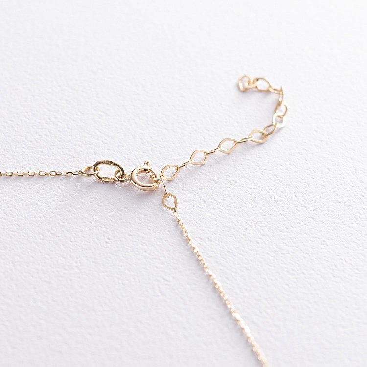 Колье "Сердечко" в желтом золоте кол01772 от ювелирного магазина Оникс - 14