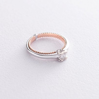 Золота заручальна каблучка з діамантом кб0269lg