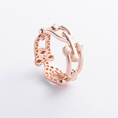 Каблучка "Фантазія" у червоному золоті к08467