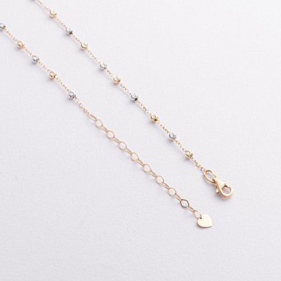 Колье "Шарики" (желтое, белое золото) кол02607 №3