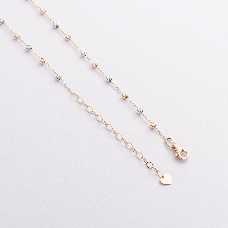 Колье "Шарики" (желтое, белое золото) кол02607 от ювелирного магазина Оникс - 2