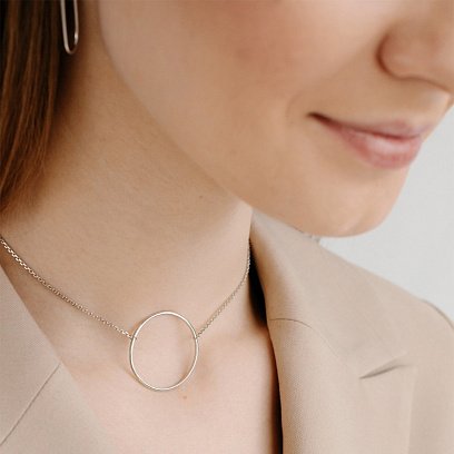 Кольє "Великий кругообіг" в білому золоті кол01847 №2